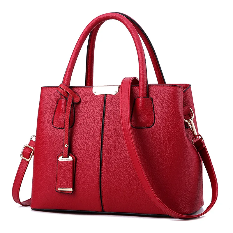 

New style hot sale handbags simple fashion handbag trendy shoulder bag messenger big bag fashion all-match solid color bag