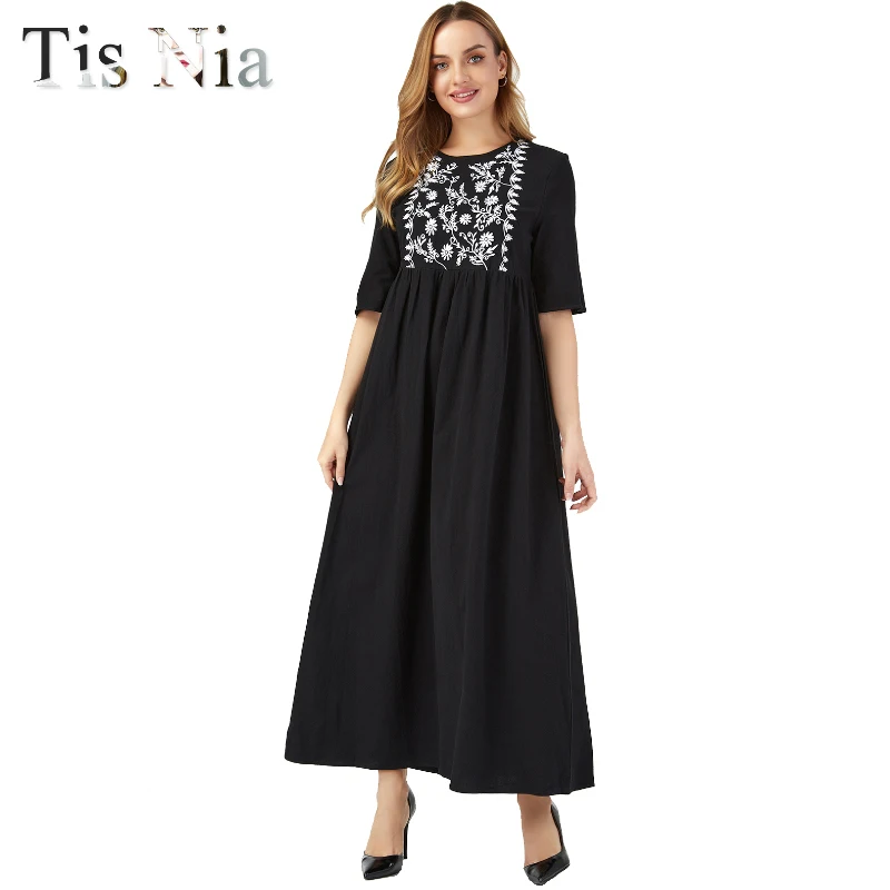 Женское винтажное платье с цветочной вышивкой элегантное Дамское Платье