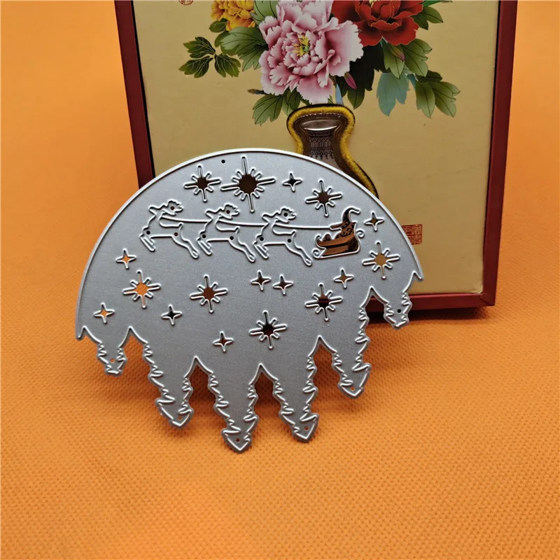 

Christmas Deer Metal Cutting Dies for Scrapbooking Handmade Tools Mold Cut Stencil New 2021 DIY Card Make Mould Model Craft