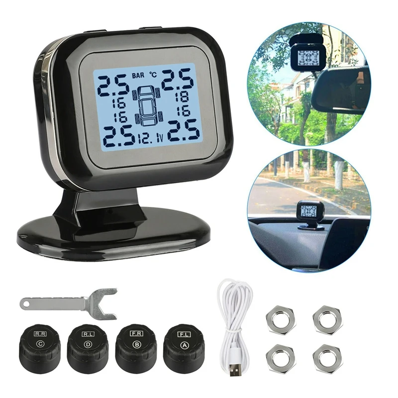 Новый Q2 Автомобильный беспроводной внешний датчик TPMS USB автоматическая система