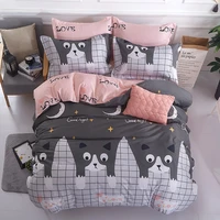 cartoon cat animal 4pcs girl boy kid bed cover set duvet cover adult child bed sheet and pillowcases comforter bedding set 61010