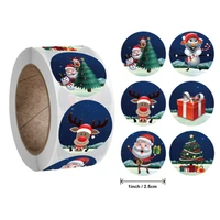 500pcs christmas sticker 1 inch xmas gift labels seals packing decoration