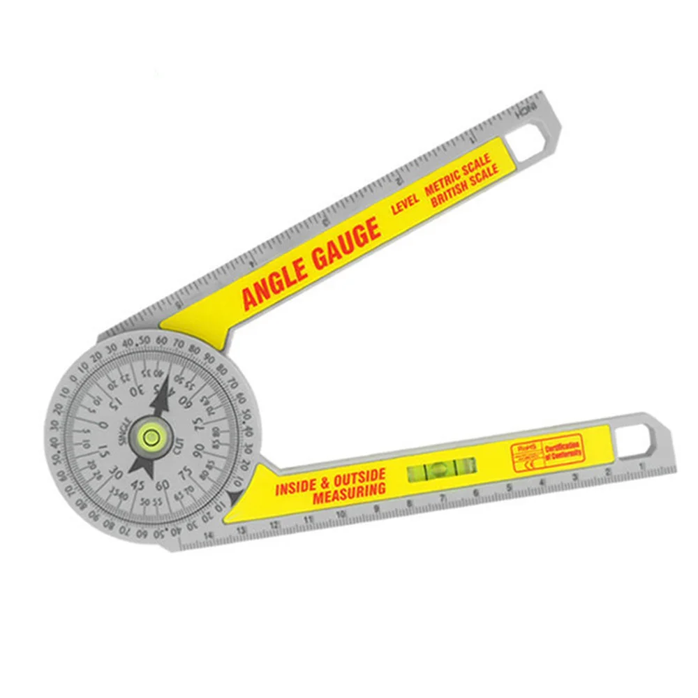 

7 Inches 360 Degree Miter Saw Protractor High Accuracy Angle Finder Gauge Goniometer Measuring Ruler Tool