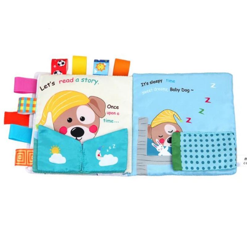 

Baby Cloth Book Not Torn Early Education Enlightenment Toy Book Can Mouth Bite Doesn't Fade Puppy Dog Cute Kawaii Books