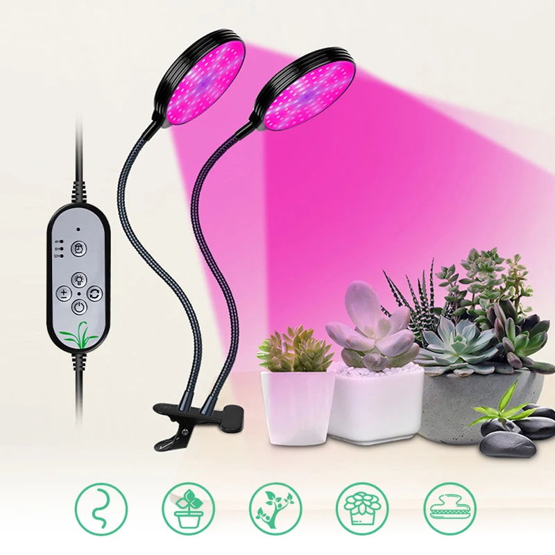 

Full Spectrum Phytolamps DC5V USB LED Grow Light with Timer 15W 30W 45W 60W Desktop Clip Phyto Lamps for Plants Flowers Grow Box
