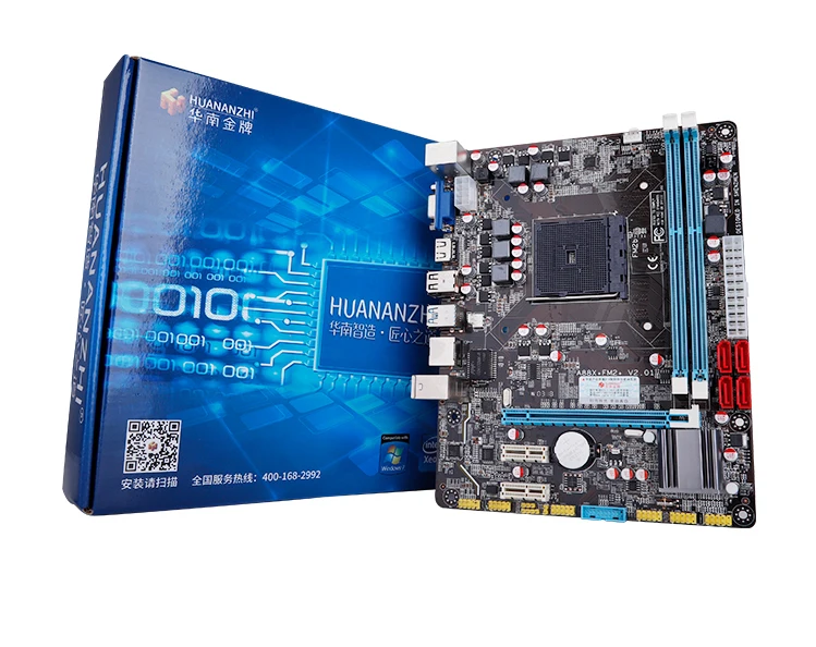 Huanan Zhi A88 материнская плата для AMD FM2 + DDR3 16 Гб SATA2.0 USB3.0 PCI-E M-ATX 215*170 мм |