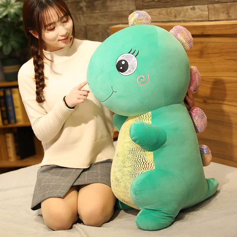 Популярная мультяшная милая плюшевая игрушка в виде динозавра огромный