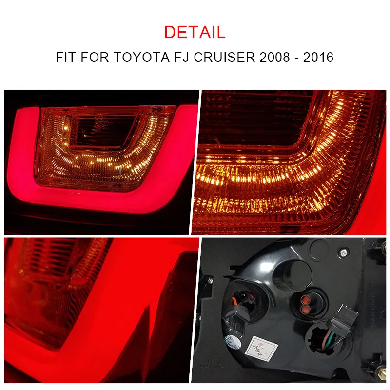 Светодиодный задний фонарь в сборе для Toyota FJ Cruiser 2008-2014 2015 2016 светодиодный