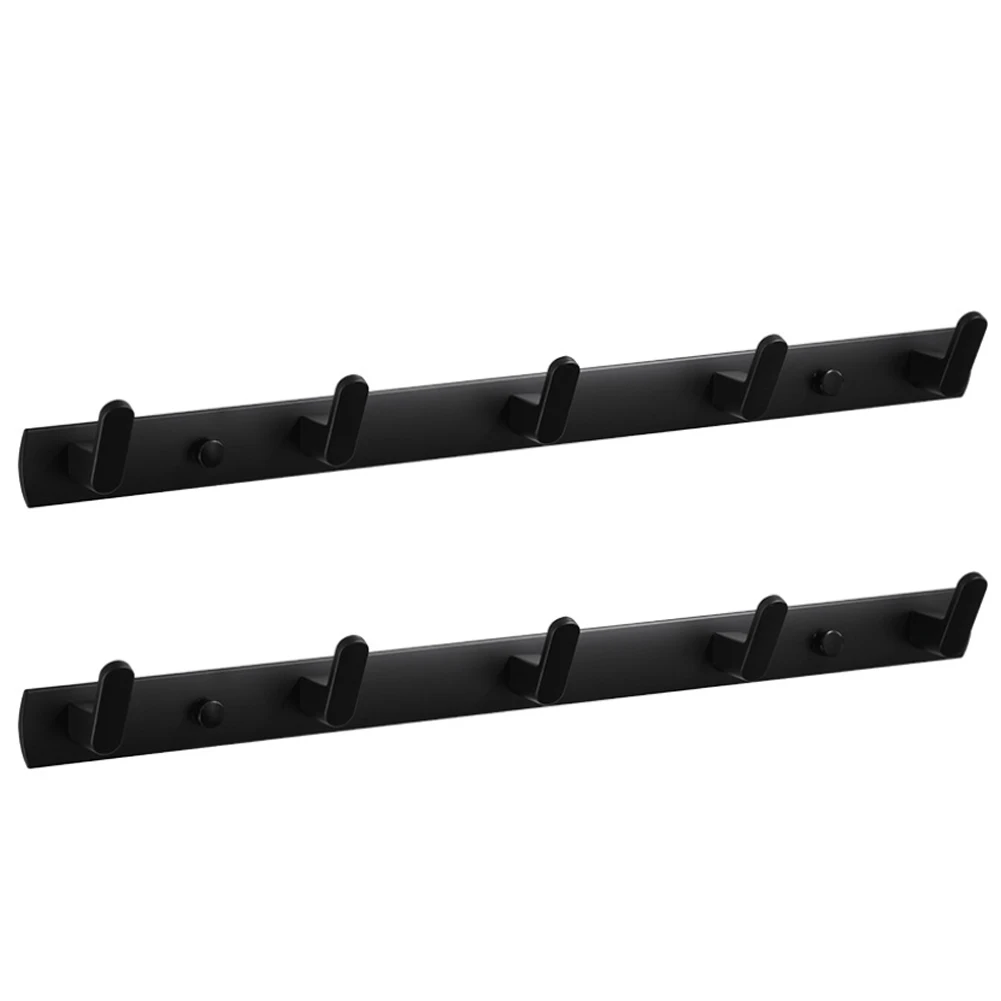 

2PCS New Creative Coat Hooks Wall Mount Hat Towels Hook Rail Heavy Duty Aluminium Kitchen Door Coat Hanger Bathroom Towel Rac