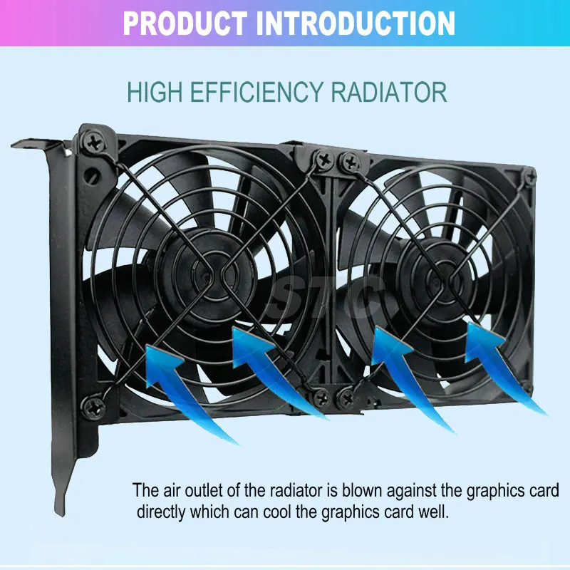 8cm 9cm universal desktop computer vga cooler partner ultra quiet 80mm 90mm 92mm chassis pci graphics card cooling fan companion free global shipping