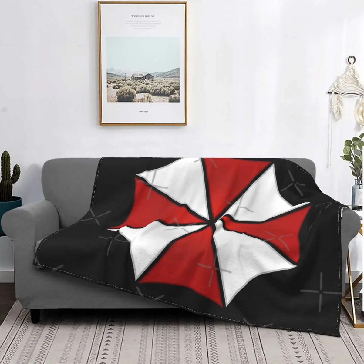 

Одеяло Umbrella Corporation с символами, покрывало для кровати, плед, плед, одеяло, кавайное одеяло, одеяла и одеяло