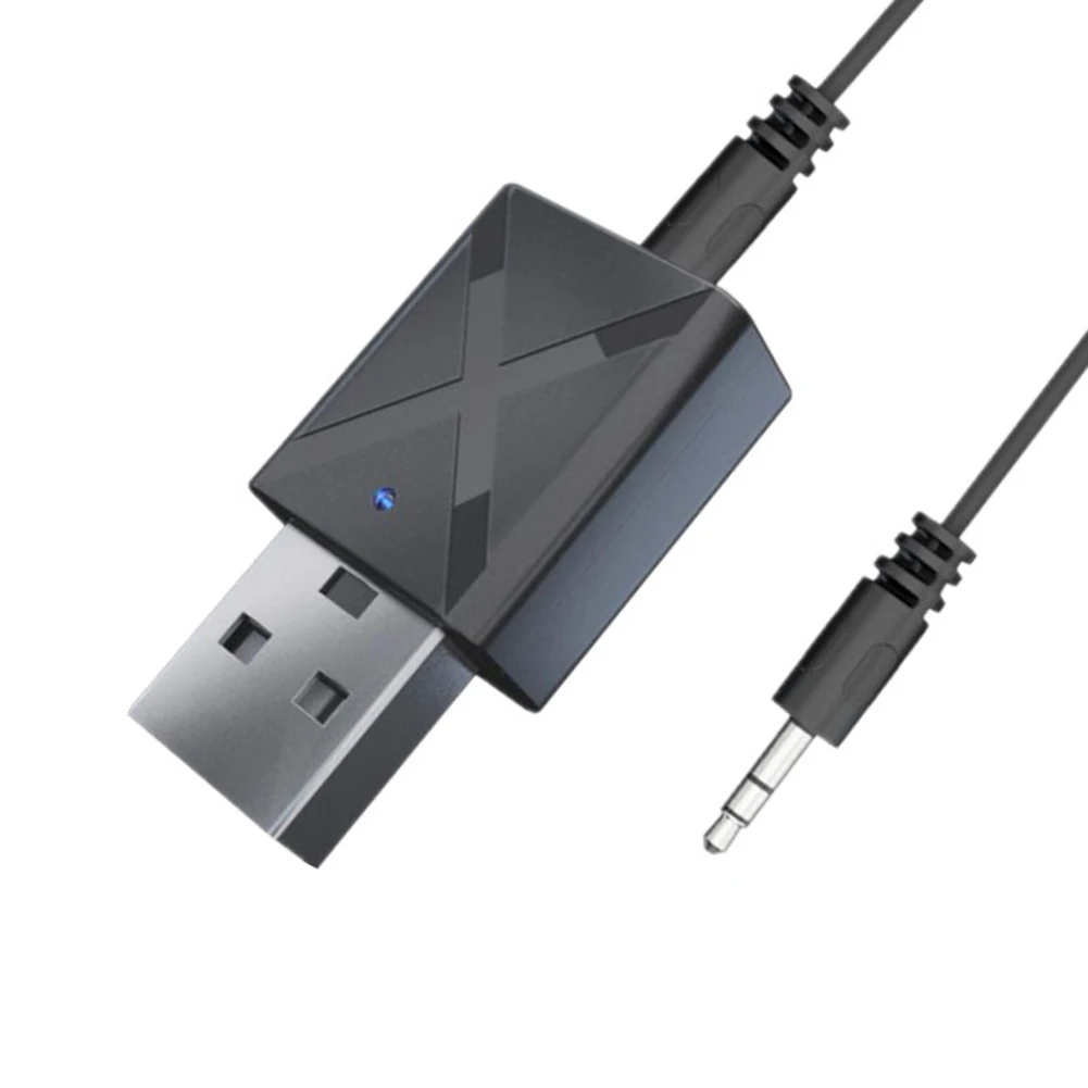 

Bluetooth-compatible 5.0 Transmitter Receiver 2 in 1 3.5mm Jack Wireless Audio Adapter for Car Home Stereo Headphones PC TV
