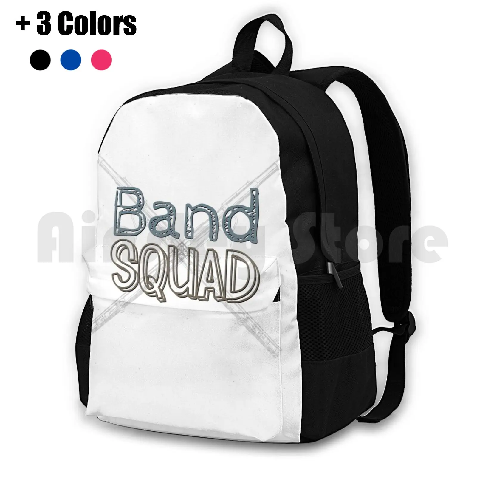 

Band Squad-Bassoon Outdoor Hiking Backpack Waterproof Camping Travel Band Band Squad Marching Band Marching High School Band