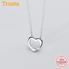 Модное ожерелье Trusta из стерлингового серебра 925 пробы, ослепительное женское колье с фианитами, подарочное Ювелирное Украшение DS2651