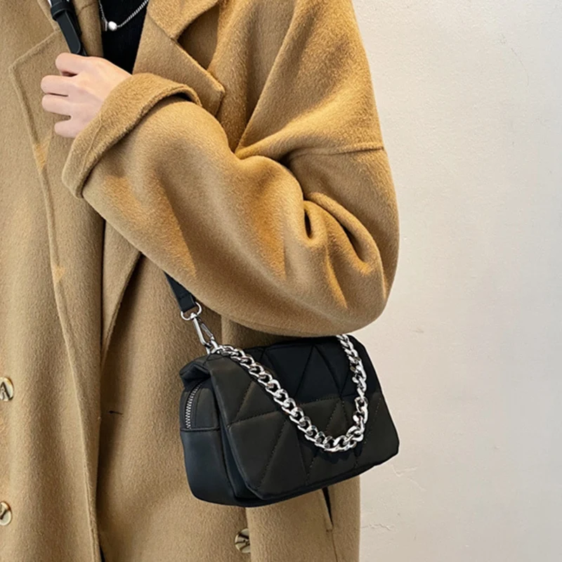 Дизайнерские новые модные сумки через плечо из ткани Оксфорд на цепочке женские