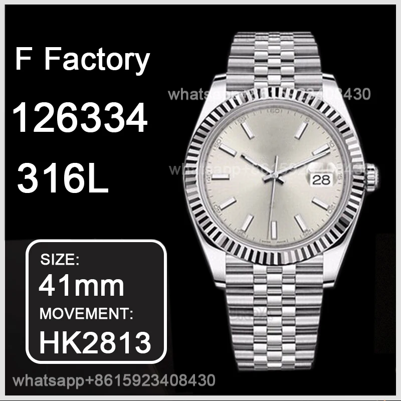 

Luxury Mens Watch Waterproof Sapphire Crystal 126334 Automatic Mechanical Men Watches Stainless Steel Male Wristwatch