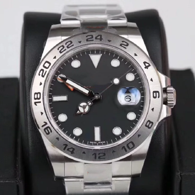 Часы Мужские автоматические механические GMT 42 мм циферблат сапфировое | Отзывы и видеообзор