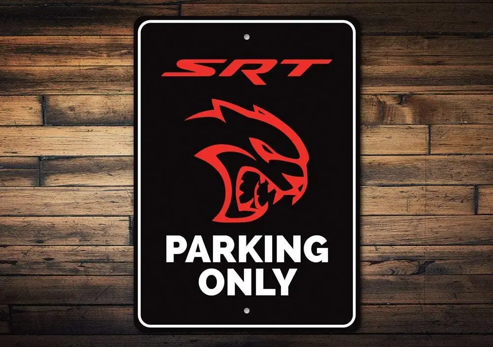 

Promini Metal Sign for Wall Decor,Dodge SRT Decor Sign, Muscle Car Sign, Classic Car Sign, SRT Parking Decor, Muscle Lovers