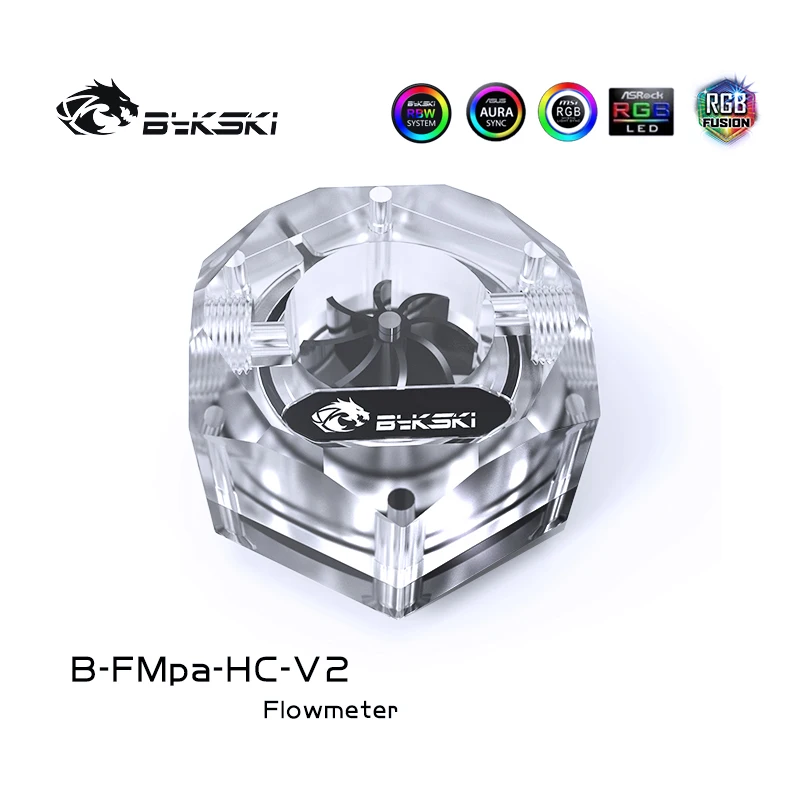 

Bykski B-FMpa-HC-V2 PC water cooling Matte Acrylic Water Flow 2x G1/4'' Port Water Cooling Flow Computer Cooling Kit
