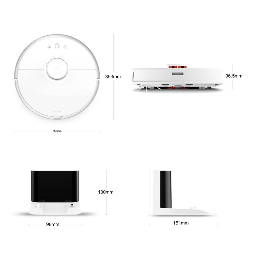Global Roborock робот-пылесос 2 S50 S55 для xiaomi mi приложение дома умная мокрая очистка пыли |
