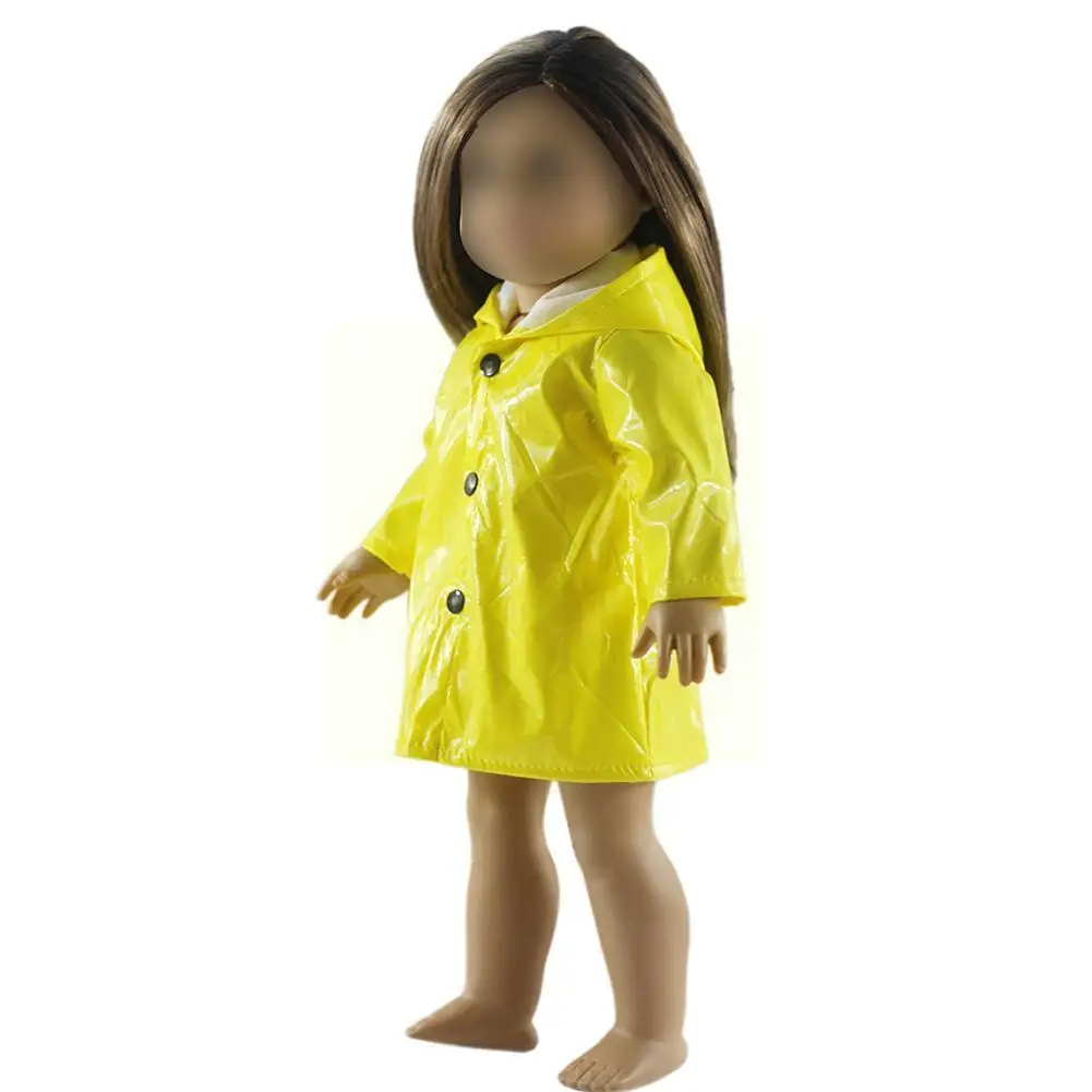 

Одежда для девочек, мини-дождевик для американских детей 18 Дюймов S и 43 см S (желтый) M8g3