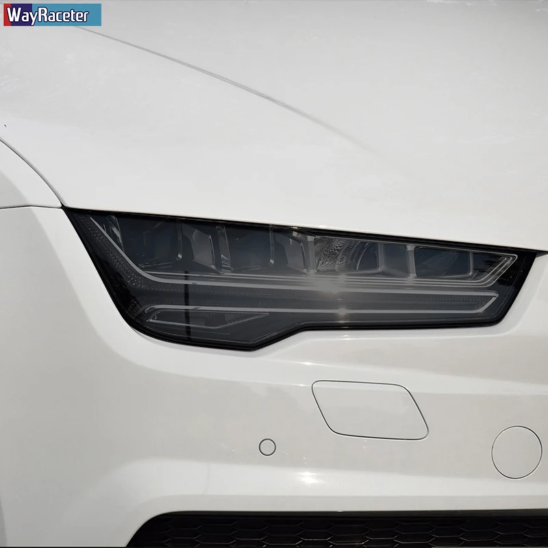 2 Pcs Car Headlight Protective Film Vinyl Transparent Black TPU Sticker For Audi A7 S7 RS7 4K 4G 2015-Present Accessories 2 Pcs Car Headlight Protective Film Vinyl Transparent Black TPU Sticker For Audi A7 S7 RS7 4K 4G 2015-Present Accessories