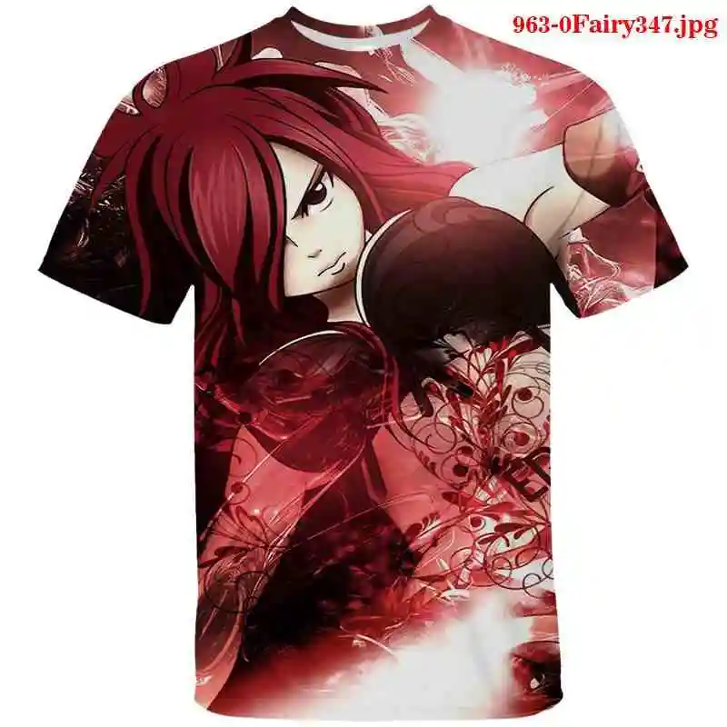 

New-Arrival 3D Short-sleeved Fairy Tail Print Kids Baby Casual O Neck Children's T Shirt Children Anime Tee-Tops Girls Boys