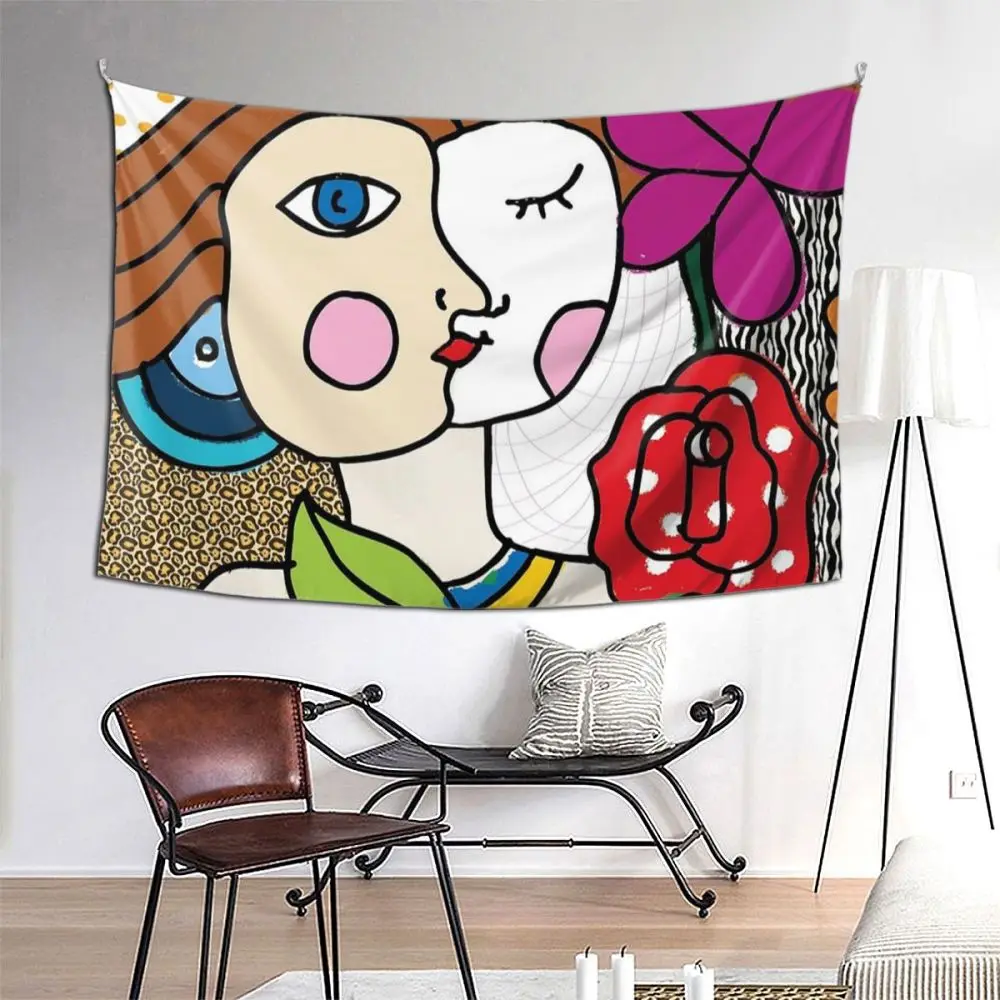 Picasso Tapestry Hanging Tapiz Curtain Art Paintings Spanish Tapestries Polyester Beach Mat | Дом и сад