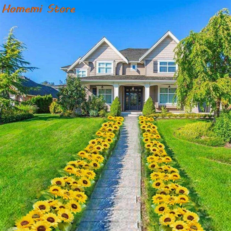 

LED Solar Sunflower Ground Lamp Outdoor Waterproof Garden Solar Sunflower Lawn Lamp Solar Lights For Garden Decoration