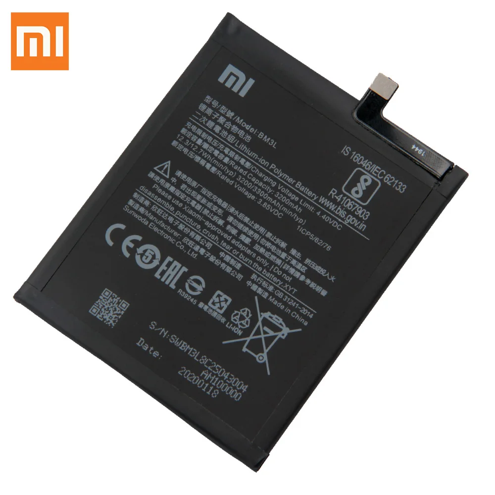 Оригинальный сменный аккумулятор XiaoMi BM3L для Xiaomi 9 MI9 M9 MI 100% Новый оригинальный