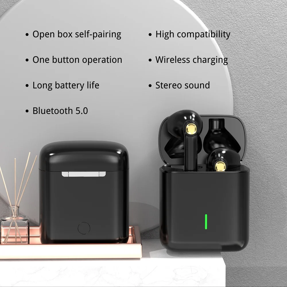 IKF Find Plus черные беспроводные наушники-вкладыши время воспроизведения 25 часов с