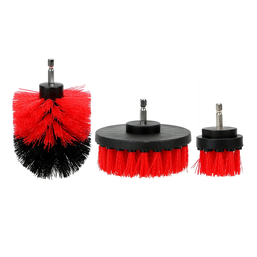 

3pcs/set Auto Car Detailing Brush Car Auto Care Drill Scrubber Brush Kit Cleaning Tool Hard Bristle