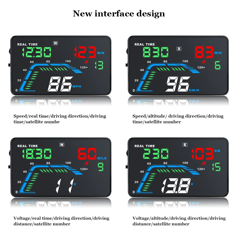 Универсальный автомобильный проектор на лобовое стекло Q7 5 дюйма | Автомобили и