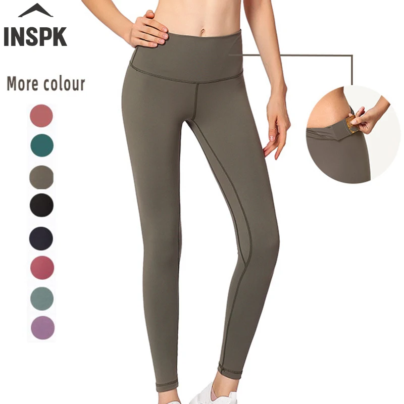 Женские спортивные Леггинсы с высокой талией женские штаны для йоги нейлоновые