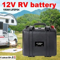 12v 100ah lifepo4 battery pack lithium solar battery with bms for motor solar energy and rv outdoor camping european shipping