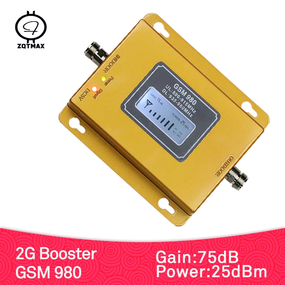 ZQTMAX 75dbi gsm ретранслятор 2g усилитель сигнала сотового телефона 900 МГц band 8 высокая