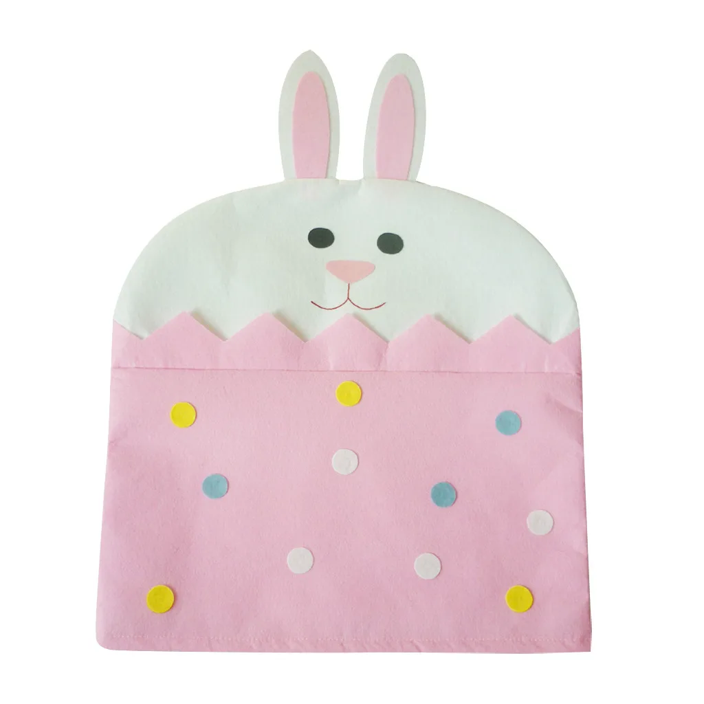 Поставкы Пасха Пасхальный кролик цыпленка Чехол для стула стульные задняя