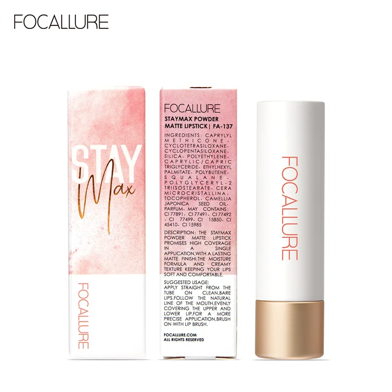 FOCALLURE Staymax пудра матовая губная помада макияж водостойкий долговечный пигмент
