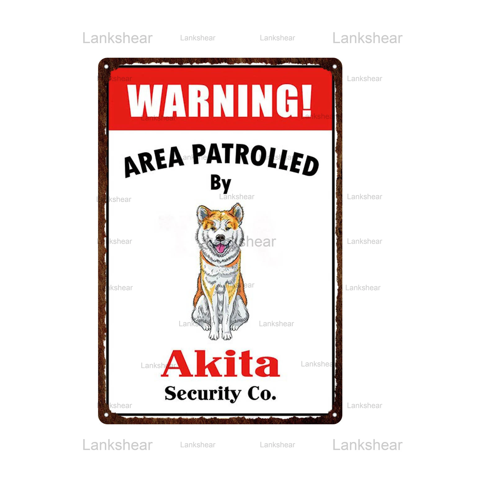 Винтажные предупреждающие животные металлические знаки Остерегайтесь собаки