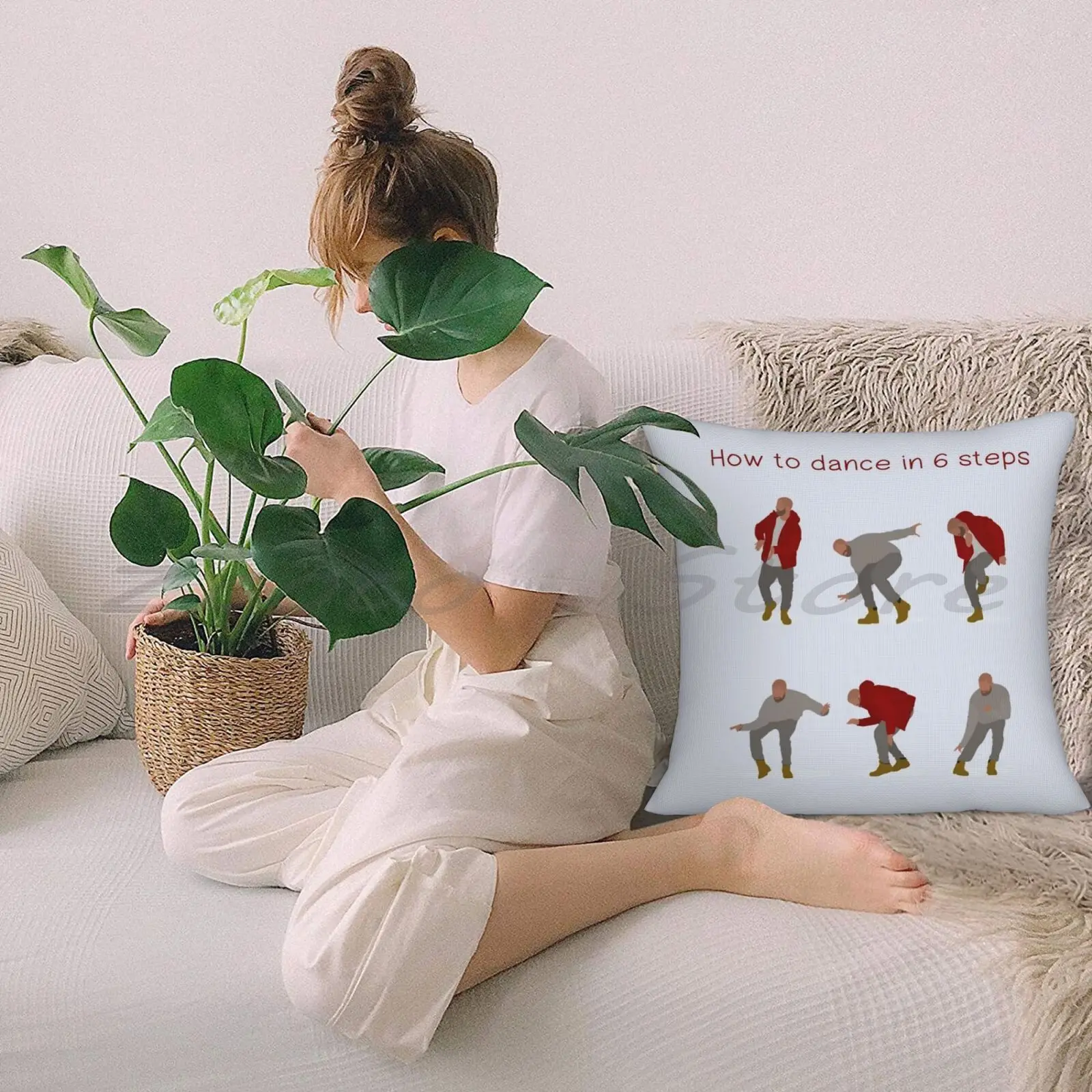 Наволочка с надписью как танцевать 6 этапов | Дом и сад