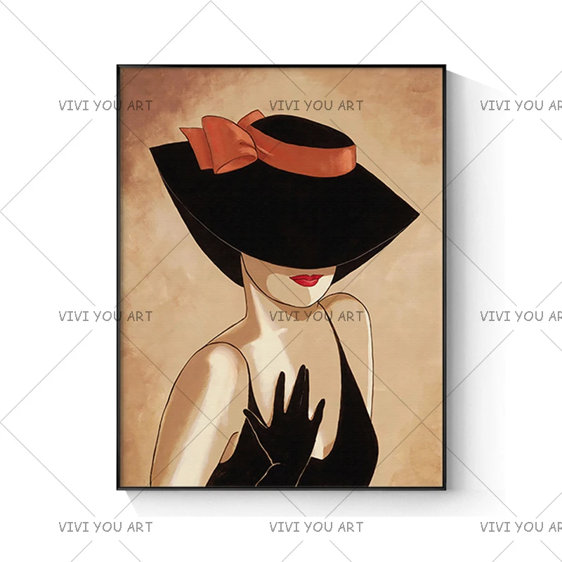 Большой размер ручной работы портрет масляными красками сексуальная девушка