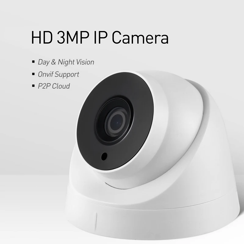 POE H.265 3MP 1296P / 1080P IP камера ночного видения домашняя безопасности ONVIF P2P CCTV HD