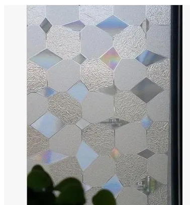 Геометрическая стеклянная пленка статическая липкая защита конфиденциальности