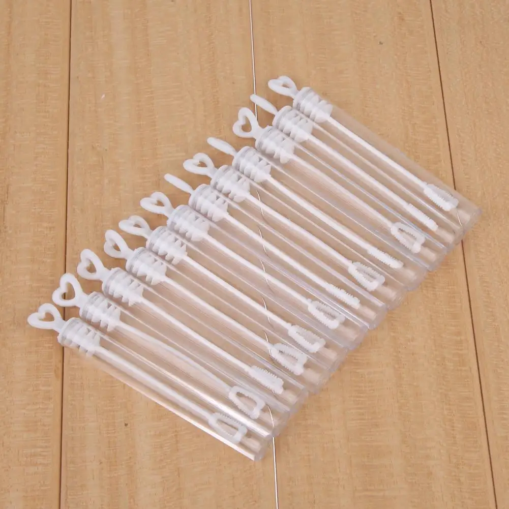 

10/ 50pcs Love Heart Wand Tube Bubble Soap Bottle Playing Fun kid Toy Wedding Decor Compact and Portable Carry Convenient