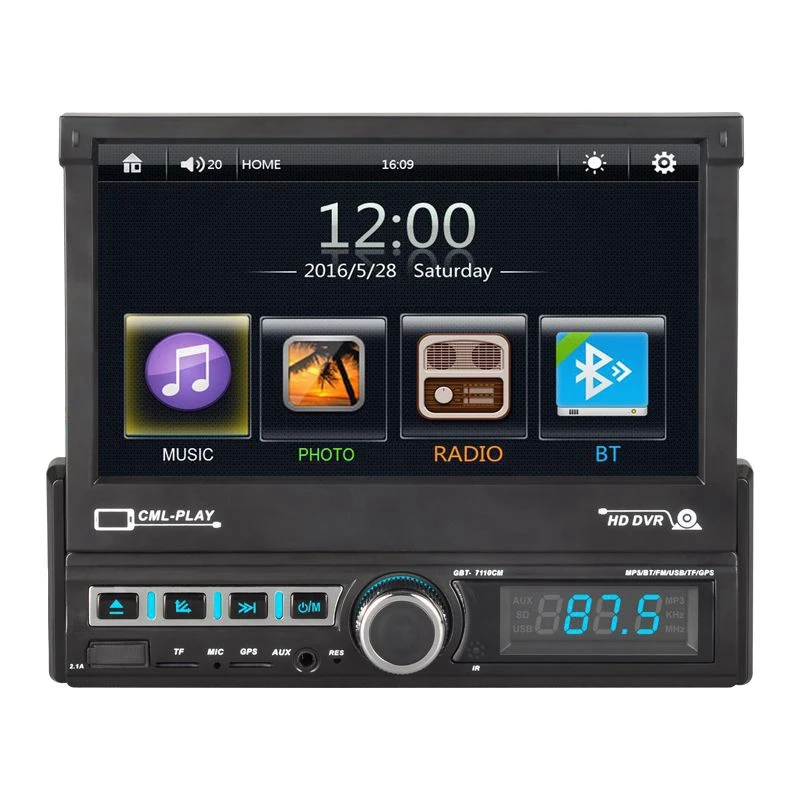 

7 Inch 1Din Player Electric Retractable Screen Car Radio Stereo MP5 Player Stereo Radio HD Multimedia Player
