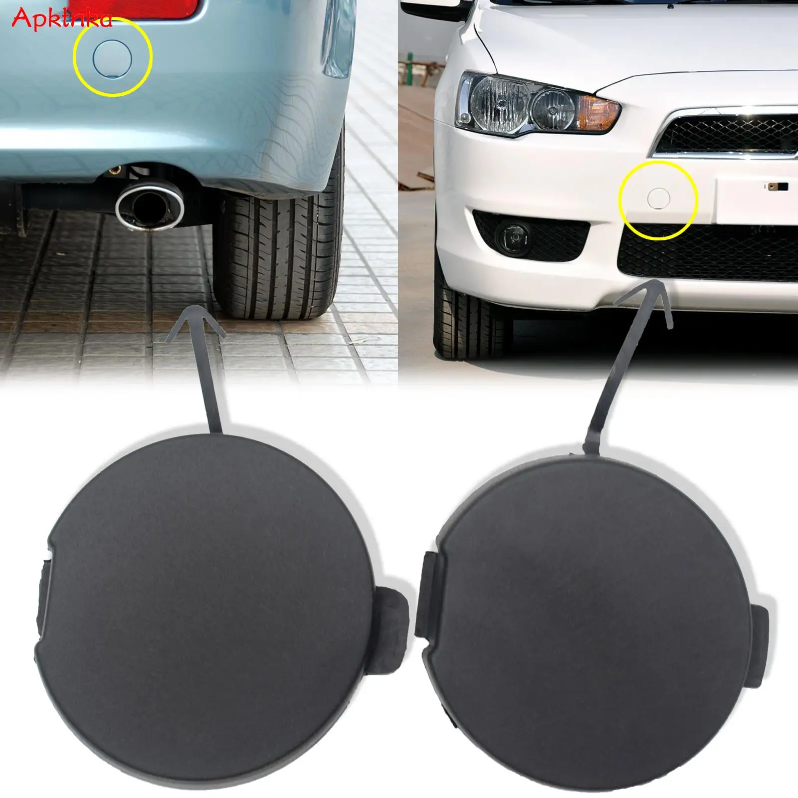 

For Mitsubishi Lancer 2008-2015 Unprimed Car Hook Cover Tow Eye Towing Cap Rear Front Bumper 2009 2010 2011 2012 2013 2014