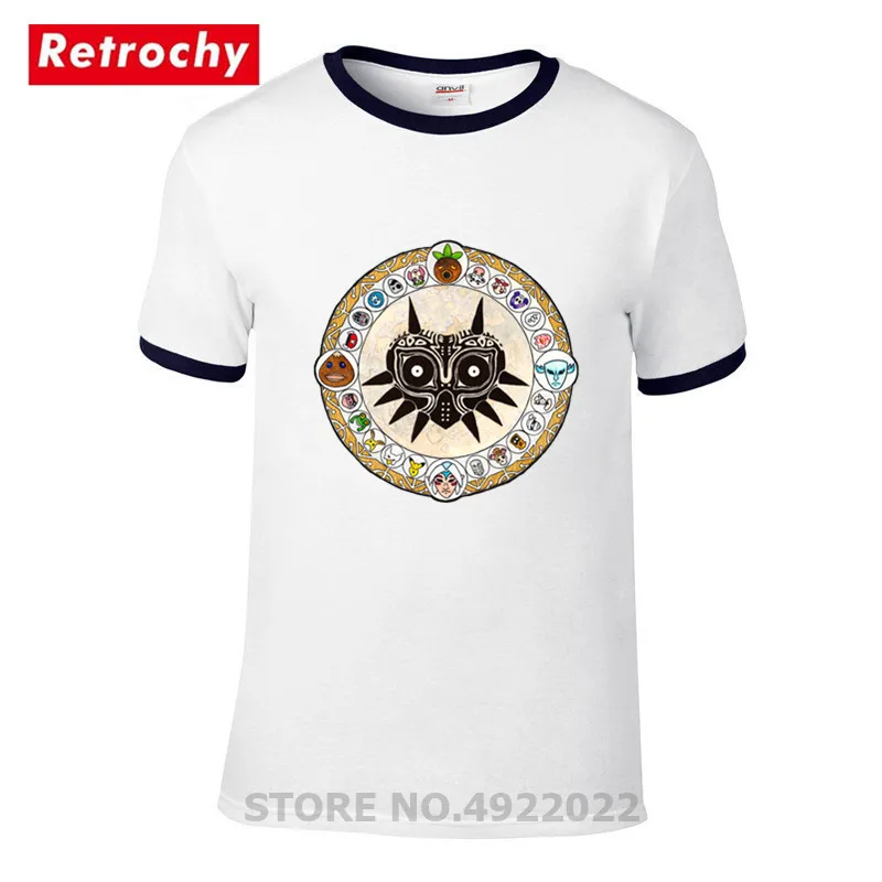 Легенда о Зельде футболка с 3D принтом забавная Majora's Mask Rose Window Мужская Винтажная