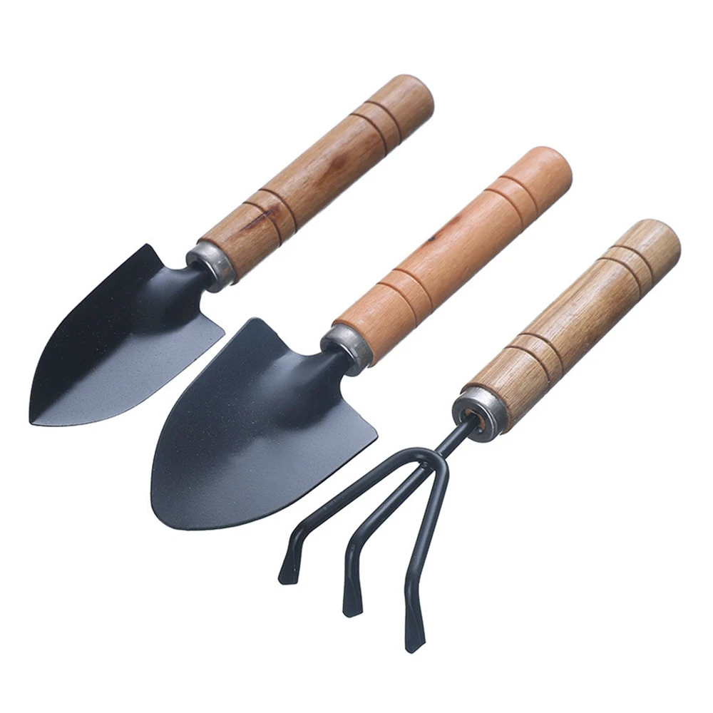 TAITU 3 шт./компл. Мини садовые лопаты инструмент коготь с деревянными ручками DIY