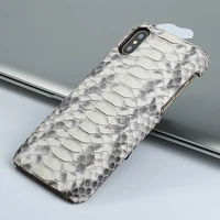 natural python leather phone case for apple iphone x 11 11 pro max 6 6s 5s se 7 8 plus xs xsmax xr snakeskin luxury marvel cover