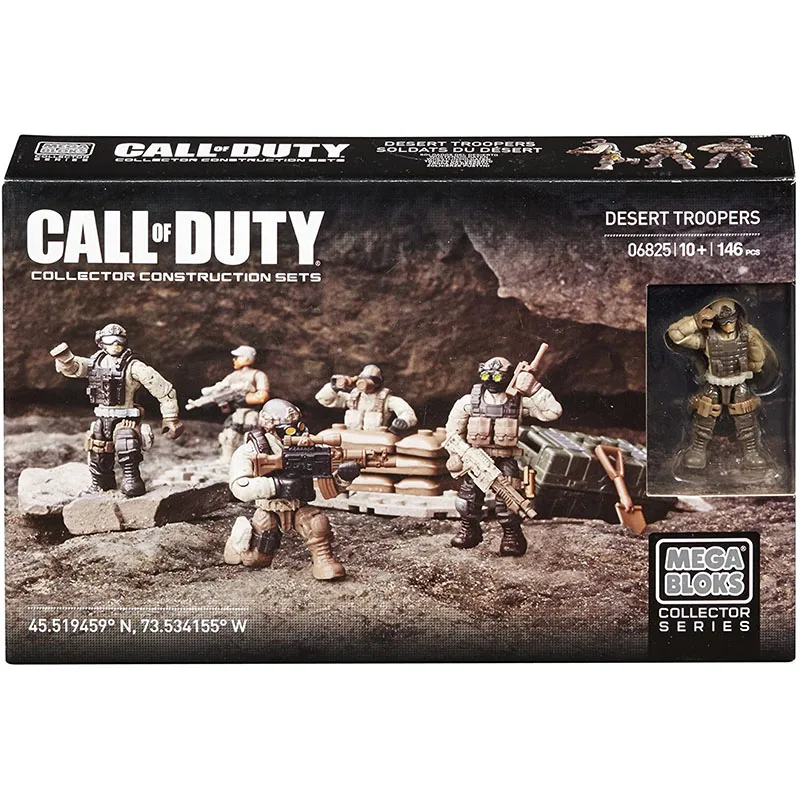 

Mega Bloks Call of Duty Desert Troopers Action Figurines Collector Construction Sets Birthday Gifts for Children and Adults